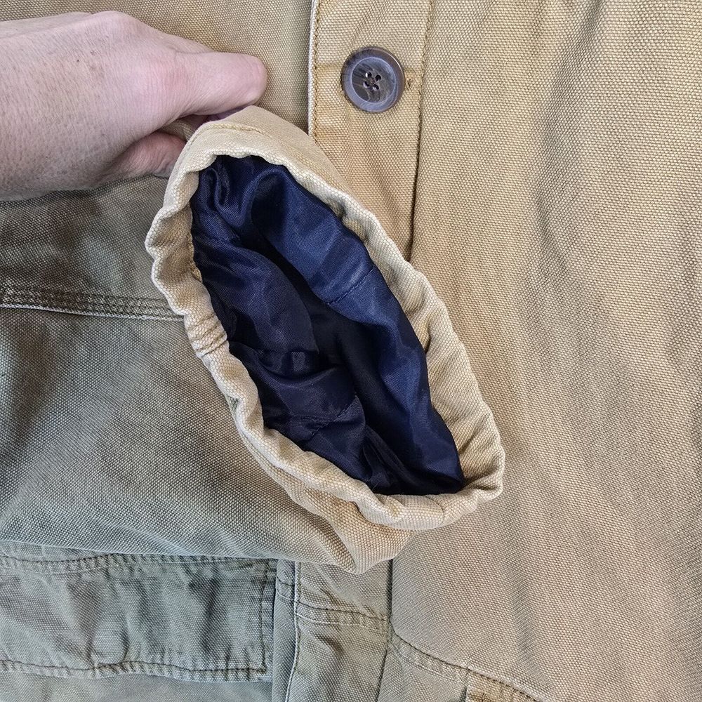 BKE 67 Mens Tan Canvas Barn Jacket Wool Blend Lined Workwear Coat Large 46150 - Picture 2 of 11
